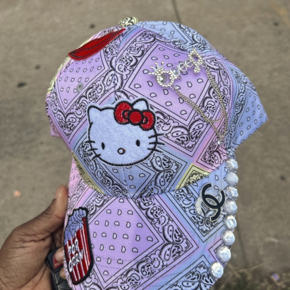 Hello Kitty Pink Bandanna and  Cap